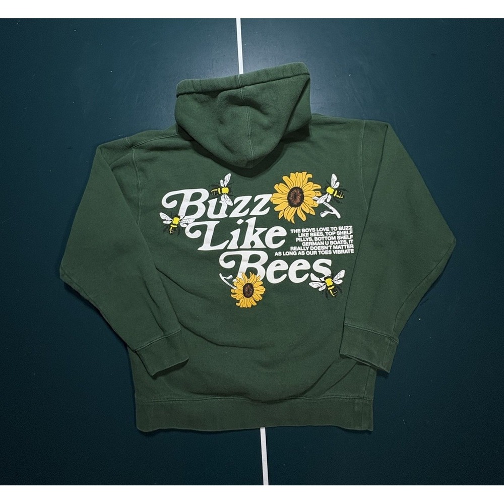 Buzz Like Bees Hoodie Freezertarps Cheddy Full Send Nelk Boys Zyn Medium‎ Green